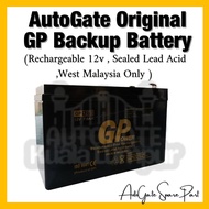 Hus Autogate ORIGINAL GP Backup Battery Autogate / Alarm , Rechargeable 12v , Sealed Lead Acid ,West Malaysia Only , G