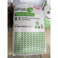 BAJA KUDA MERAH BAJA SUBUR NIFOSK T15 15-15-15+7SO3+Zn REPACK 1KG