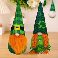 2 Pek Hiasan Gnome Hari St. Patrick, Hiasan Gnome Leprechaun Ireland, Hiasan Gnome Sweden, Anak Patu