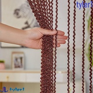 TYLER1 String Curtain, Elegant Solid Color Door Curtain, Window Treatment Room Divider 1*2M Tassel W