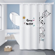 Polyester Digital Printed Partition Waterproof Door Curtain Shower Curtain