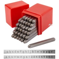 36 Pcs 3mm Letter and Number Metal Stamp Set Alphabet A-Z and Number 0-9 Iron Lowercase Stamps Punch Press Tool for Imprinting on Metal Jewelry Leather Wood