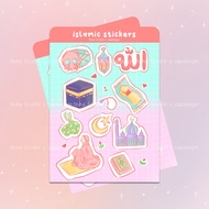 Islamic Muslimah Stickers Allah Kaaba Mosque Prayer Rug Two Aesthetic Aesthetic Captaingm Stickers