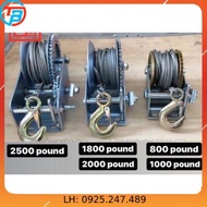 Tời Quay Tay 450kg đến 1 tấn cáp thép Thái Bình Vina