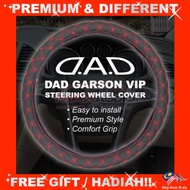 Universal 38cm DAD GARSON VIP Red Line Quality Leather Non-Slip Comfort Racing Sport Steering Wheel 