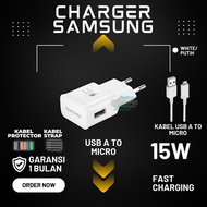 CHARGER SAMSUNG 15W USB MICRO FAST CHARGING A01 A02 J2 J7 J5 J4 J6 PRO