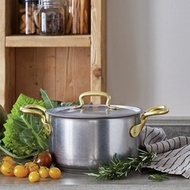 【Sambonet】1965 Vintage 復古系列不鏽鋼雙耳湯鍋20cm-附蓋