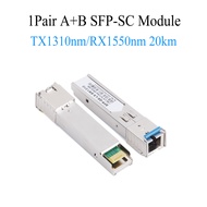 5/10คู่1.25G 1000M โมดูล SFP SC 1310nm/1550nm โหมดเดียว A + B โมดูลสายไฟเบอร์เหมาะสำหรับสวิตช์อีเทอร