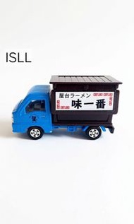 🚚 絕版輕型貨車TOMICA No.35 Subaru Sambar「屋台ラーメン 味一番」拉麵屋台車。