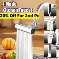 4 in 1 Waterfall Kitchen Faucet 720° Rotation 4-Function Kitchen Sink Spray Nozzle High Pressure Kitchen Tap for Kitchen Sink