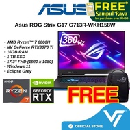 Asus ROG Strix G17 G713R WKH158W MKH160W Gaming Laptop AMD Ryzen 7 6800H RTX 3070 Ti 300Hz 17.3" FHD 16GB DDR5 W11 2022