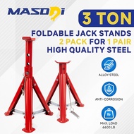 Masdsi 3 Ton Foldable Jack Stands Car Axle Jack Stands Adjustable Level 4 Height High Quality Ductil