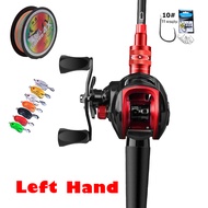 HAIYI FISHING รคันเบ็ดและรอกตกป 19+1BB อัตราทดเกียร์ 7.2:1 พร้อมสายตกปลา PE และเหยื่อตกปลาคันตีเหยือ