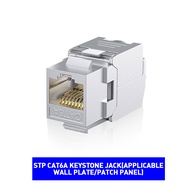 ZoeRax CAT8 CAT6A CAT7 CAT6 RJ45แจ็คตัวเชื่อมแบบแยกส่วน Stp/ftp Toolless 1/10/40Gbps(CAT6แผงกระจายสา