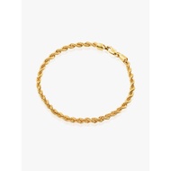 916 Gold Hollow Rope Bracelet (2mm)