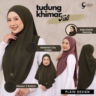 Tudung Ikat Belakang Khimar Button Tali Ironless Cey Crepe ala Hanatajima Aifa Signature