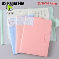 QIUJU 1Pcs A3 Document Bag, Picture Album Student Stationery A3 Paper File Folder,  Office Supplies 