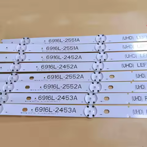New Kit 8 pcs LED backlight bar for 49inch TV 49UH676V 49UH6500 6916L-2452A 6916L-2453A 6916L-2551A 