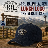 RRL Ralph Lauren Lunch Logo Denim Ball Cap