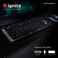 Tecware IGNITE Gaming 3 in 1 Bundle Wired - Keyboard Single Color LED Mech 87 KB | RGB Gaming Mouse 