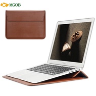 MGOB Laptop Leather Sleeve Case Bag Stand for Any Laptop Macbook Pro Air Laptop iPad Tablet Cover