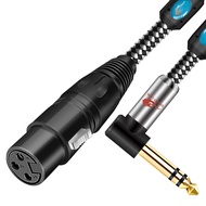 GOLLEY LION สายเคเบิล XLR ตัวเมีย1/4นิ้ว6.35มม. TRS เป็น XLR สำหรับเครื่องผสมเสียงคอนโซลเพาเวอร์แอมป