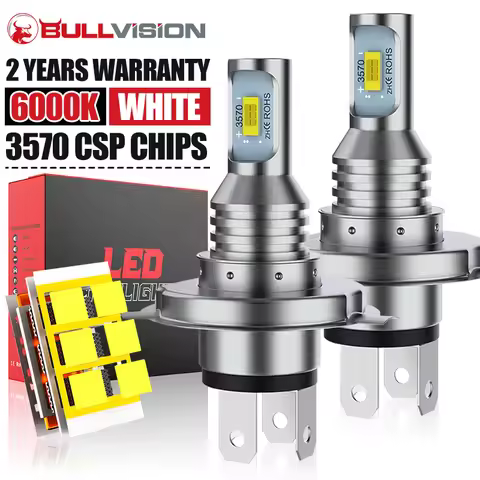 H4 LED Headlight Bulbs 3570 CSP H4 LED Wireless Mini Size Super Bright DRL Lamp 6000K White 1:1 Plug