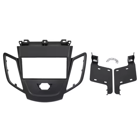 Double Din Radio Fascia for FORD Fiesta 2008-2017 Panel Dash Mount Installation Trim Kit Face Black 