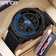 SANDA Digital Watch Men Military Army Sport Wristwatch Top Brand Luxury LED Stopwatch Waterproof Male Electronic Clock 9024