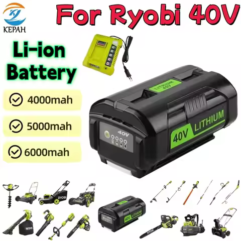 For Ryobi Battery 40V 6Ah Li-ion Battery For Ryobi lawn mower Cordless Power Tool Battery OP4030 OP4