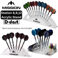 Mission Dart Stand - Station Acrylic Holds 6 Darts / 9 Darts / 12 Darts