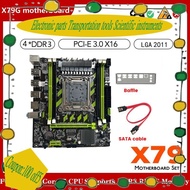 [tousandeoe4] X79G Motherboard+ Cable+Bezel LGA2011 4XDDR3 RECC Slot M.2 NVME PCI-E X16 6XUSB2.0 SAT