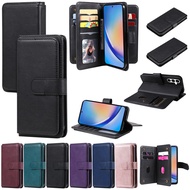 Wallet Case for Samsung Galaxy A32 A72 A70 A70S A12 A33 A51 A71 A50 A50S A30S A52 A52S Women Men Leather Magnetic Flip Cover Multi-Function Zipper Card Holder Phone Case