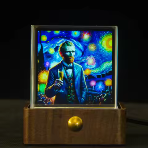 GeekMagic Cube-Max Big Tech Crystal Display with Weather Clocks Stocks Cryptocurrency Bitcoin Forex 