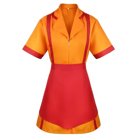 ♥ New 2025 2 Broke Girls Women Cosplay Dress Costumes for Halloween Girl Party Wear Max Caroline Bar