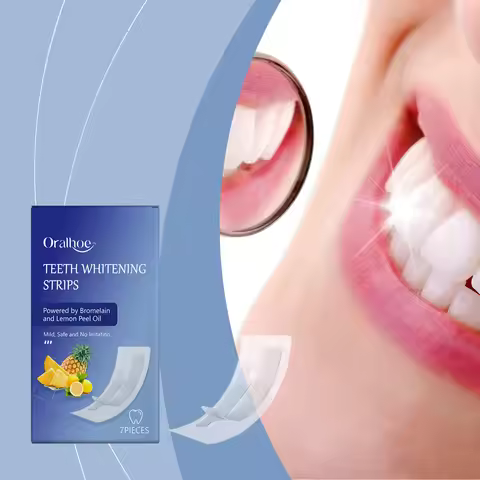 Oralhoe 7pcs Teeth Whitening Strips Soothe Oral Gum Beauty Teeth Brighten Stain Remove Fresh Bad Sme