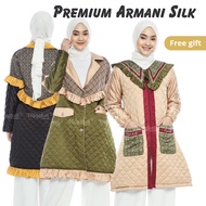 HIJACKET ORIGINAL | Jaket Outer Ruffle Premium Armani Silk Wanita