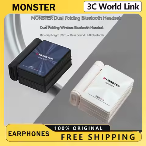 MONSTER AC530 Wireless Earphones Bone Conduction Ear Hanging Non in Ear Double Folding Ergonomics Bl
