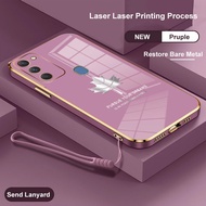 PROMO Case Maple SAMSUNG M21 / M30S softcase Silikon Motif Daun BONUS Tali Strap