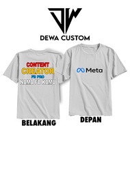 DEWA CUSTOM - KAOS FB PRO - KAOS CONTENT CREATOR FACEBOOK - KAOS TAMBAH NAMA - KAOS SALAM INTERAKSI 