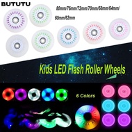 BUTUTU 4pcs Flash Wheel 70mm 68mm 64mm 60mm 62mm LED Outdoor Inline Skates