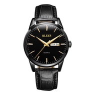 Olevs Classico 39 Leather Men Quartz Watch - Jamtangan Kulit Lelaki 39mm