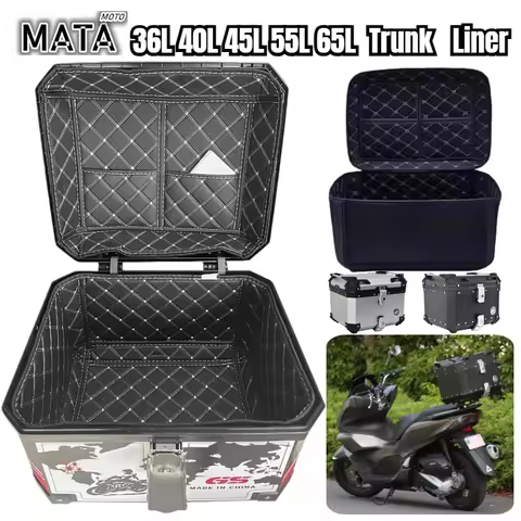 Universal Square Box Motorcycle Trunk Liner Universal Electric Vehicle Tailbox Detachable Cushion In