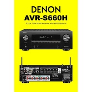 DENON AVR-S660H  5.2 Ch. 75W 8K AV Receiver with HEOS® Built-in