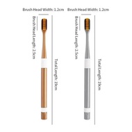 2 Sets Of Bamboo Charcoal Toothbrushes Ultra-Fine Soft Bristle Cleaning, Family Outfit Couple Adult 