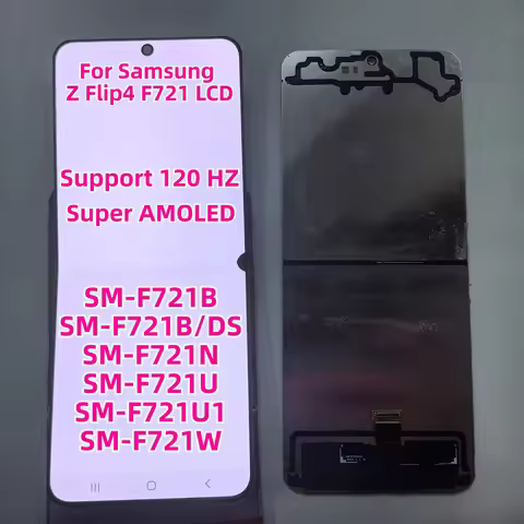 AMOLED Original For Samsung Z Flip4 5G LCD SM-F721 F721B F721B/DS F721N F721U F721W Display Touch Sc