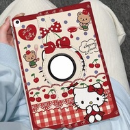 24 Hours Ipad Case Cherry KITTY cat gen11gen10 360 Degree Rotation Air7 Air6 Air8 Suitable For gen9 