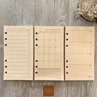 A6 Kraft paper refill paper for 6-hole notebooks