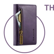 DG.MING M5 Strong Magnetic Zipper Card Bag Wallet Business Leather 7 Card Slot And Bills And Coin Pu