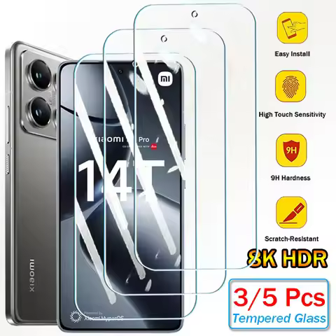 3/5Pcs Tempered Glass For Xiaomi Mi 14T 14 T Mi14T Pro Screen Protectors Protective Glass Film